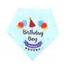 Bandanas personalizadas para animais de estimação com logo impresso, bandanas triangulares para gatos e cães, lenços para animais de estimação para decoração de festa de aniversário