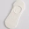 Meias de Malha Vazada Cor Sólida Algodão Meias de Ar Condicionado Boca Rasa Fofas Japonesas Meias Invisíveis Femininas Verão Finas Meias de Cano Baixo para Mulheres