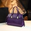 Bolsa de Maternidade de Couro Genuíno de Boutique de Luxo 2026, Bolsa de Mão Feminina de Alta Brilhância com Contas de Grande Capacidade, Bolsa Tote Elegante para Mulheres de Meia-Idade