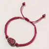 Amuleto de Hilo Rojo del Zodiaco para el Año de Nacimiento, Pulsera de Arena Púrpura y Dorada para Hombres y Mujeres, Pulsera Tejida Hecha a Mano para Parejas