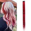 Extensiones de Cabello Europeas y Americanas de Comercio Exterior Clip-In Sin Costuras Estampado de Leopardo, Mechones de Cabello de Colores, Mechas, Teñido para Colgar en la Oreja, Mechones Falsos de Colores, Invisibles Sin Costuras