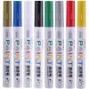 Plumón de pintura Deli marcador blanco impermeable que no se decolora metal llanta de coche dorado Negro Rojo Verde Azul amarillo Plata