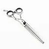 Tijeras de Tornillo Nepperson Negras de Alta Calidad de 7.0 pulgadas, Juego de 4 Piezas, 3 Piezas, 5 Piezas para Peluquería de Mascotas, Tijeras Rectas, Set de Espina de Pescado