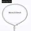 Collar Minimalista con Colgante de Cruz en Capas de Venta Caliente Transfronterizo con un Toque de Nicho de Alta Gama, Accesorio de Cadena Gruesa Exagerada para la Clavícula