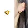 Hebillas de Pendientes Redondas Irregulares Lisas Minimalistas Pendientes de Temperamento de Lujo Ligero Accesorios de Joyería para Orejas Simples Versátiles para el Viaje