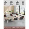 Pantalla de escritorio de oficina minimalista moderna estación de trabajo escritorio de computadora para empleados estación de trabajo para varias personas combinación de muebles para puestos de empleados