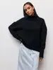 050 Ropa de Otoño e Invierno para Mujer Europea y Americana Nuevo Suéter de Cuello Alto de Amazon Suéter Holgado Ruso Transfronterizo Estilo Europeo y Americano