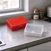 Caja de Almacenamiento Rectangular de Plástico Transparente Caja con Candado Equipo de Pesca Tornillos Ferretería Herramientas Botones Accesorios Joyería Caja Vacía