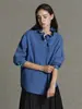 Camisa de Encaje Hoja de Loto Retro Barroco Ola Cuello Alto 26 Diseño de Principios de Primavera Top Holgado 1177 Siyuan