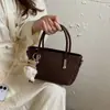 Bolsa Feminina Tecida Patchwork Fashion 2026 Verão Nova Moda Bolsa de Mão Única Ombro Bolsa de Balde Texturizada Tendência Transversal