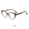 Nuevas y Elegantes Monturas de Gafas Cat-Eye con un Ambiente de Moda, Bloqueo de Luz Azul, Adecuadas para Lentes Graduados, Montura de Propionato Tr, Lentes Sin Graduar Disponibles