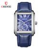 Reloj de cuarzo con calendario y correa de acero cuadrada de la marca Dawn para hombre, fábrica de comercio exterior transfronterizo en vivo, venta al por mayor de relojes de moda para negocios.