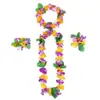 Accesorios Fotográficos para Fiesta en la Playa de Hawái Guirnalda de Flores Simulada Pulsera Collar Decoración de Premios para Actividades de Team Building Tocado