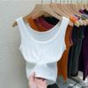 Camiseta sin mangas de tirantes cruzados para mujer, Primavera/Verano 2025, Versátil capa base para usar debajo o como prenda exterior, Moda de Primavera para Mujer