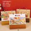 Calendario de escritorio con portabolígrafos de madera 2025, moderno, creativo, de alta gama, para oficina, empresa, regalo, calendario mensual
