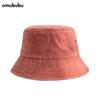 Sombrero de Pescador para Mujer Japonés Combinable Denim Lavado Viejo Sombrero de Cubeta para Hombre Viaje al Aire Libre Protección Solar Sombrero de Cubeta para Pareja