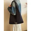 Bolsa de ombro única floral nicho preguiçosa para mulheres, bolsa tote versátil de grande capacidade estilo coreano, bolsa simples para ombro para o dia a dia