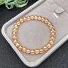 Nuevo Pulsera de Perlas de Vidrio Anti-Cuchillo y Arañazos con Perlas de Buda de Alta Gama Color Champán de 8 mm para Mujer Que No Cambia de Color Pulsera de Cristal de Imitación