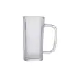 Taza de Vidrio Simple Ins Taza Femenina de Aspecto Elegante Taza de Agua con Asa Popote Leche Rayas Verticales Patrón Martillado Taza Cuadrada