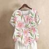 Fotos Reales en Stock 2026 Transfronterizo Primavera/Verano Más Vendido Nuevo Suéter Estampado Manga Corta Holgado Talla Grande Camisa para Mujer