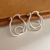 Pendientes Retorcidos de Línea Irregular para Mujer, Pendientes de Lujo Ligero de Gama Alta, Pendientes Nuevos de Diseño Nicho, Accesorios al por Mayor