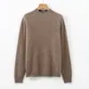 Novedad Otoño/Invierno 2026: Suéter de Lana con Forro Polar de Cuello Medio Alto para Mujer, Jersey de Cachemir de Punto Holgado
