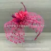 Chapéu francês vestido de noiva véu de viagem temperamento versátil retrô pena rede flor acessórios de cabelo tiara