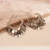 Pendientes Cuadrados de Lentejuelas con Borlas en Forma de Gota, Bañados en Oro Real de 18K, Estilo Europeo y Americano, Pendientes Únicos y de Alta Gama para Mujer