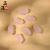 Acessórios de Escultura Pixiu de Cristal Natural Beibeifu com Cabeça Inclinada, Pixiu com Furo Passante, Peças Pequenas Versáteis para DIY, Atacado