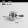 Venda direta da fábrica copo medidor com cabo de madeira retrô conjunto de quatro peças colher para grãos de café colher para molho colher de prata utensílios de panificação