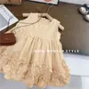 Vestido de tirantes de encaje sin mangas estilo coreano para niñas, vestido de princesa de verano moderno con cuello redondo para bebés, vestido de playa para vacaciones, comercio exterior