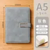 Cuaderno A5 de piel sintética con impresión de logo, hebilla, cuaderno de oficina, caja de regalo para bloc de notas