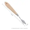 Paleta de colores para pintura artística acuarela acrílico textura herramienta de pintura cuchillo raspador pintura al óleo de acero inoxidable con mango de madera individual