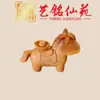 Enfeite de Cavalo do Zodíaco em Madeira de Cipreste, Decoração de Mesa Artística e Criativa para o Ano do Cavalo