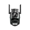Câmera PTZ WiFi de Lente Dupla para Exterior à Prova d'Água 9MP HD Visão Noturna Totalmente Colorida Câmera de Vigilância ICSEE