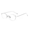 Gafas de Prescripción sin Montura para Hombres con Caras Grandes, Graduación Personalizable, Monturas de Gafas sin Montura Ultraligeras de Alta Gama con Filtro de Luz Azul para Mujeres