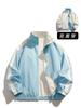 Chaqueta de Cuello Doble Faz para Hombre Primavera y Otoño Nueva Chaqueta Casual Holgada para Hombre Marca de Moda Combinable Top para Adolescentes