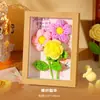 Presente para o Dia do Professor: alunos dão porta-retratos florais DIY feitos à mão, flores eternas, porta-retratos da moda e pequenos enfeites para professores e colegas de classe