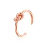 Anel Designer Twist Knot de Aço Inoxidável Novo 2025 Anel Aberto Ajustável Venda por Atacado