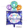 Novo coreano ins Style Grande Balão de Bolo Colorido de Três Camadas Festa de Aniversário Infantil Balão de Filme de Alumínio