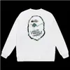 Moletom fino de terry para comércio exterior transfronteiriço, para homens e mulheres, estação outono, com estampa de letras homem-macaco e camuflagem, caimento solto, gola redonda, pulôver, moderno