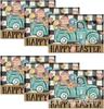 2025 Mantel Individual de Pascua de Venta Caliente Transfronterizo Tela Lino Estampado Huevo Conejo Mantel Vajilla Aislamiento Térmico