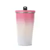 Taza de Café con Forma de Diamante de Acero Inoxidable 304, Modelo Nuevo Transfronterizo, con Popote, Taza Térmica para Uso en Exteriores, Taza de Agua para Coche, Venta al por Mayor Personalizada