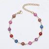 Pulsera de Acero Inoxidable con Esmalte de Polvo Goteante Chapado al Vacío en Oro de 18 Quilates Acero de Titanio Joyería Moda Elegante Gama Alta Estilo Ins