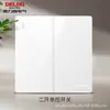 Panel de enchufe e interruptor Delixi placa grande cinco orificios pared aire acondicionado con lámpara tipo 86 16 A instalación empotrada 501 blanco