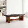 Banqueta moderna minimalista para el pie de la cama, banco largo de moda para la entrada de la sala de estar, banco simple de madera clara para cambiarse los zapatos