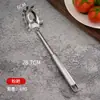 Juego de utensilios de cocina de acero inoxidable espátula cuchara para sopa pala para saltear espátula cuchara para arroz tenedor de mango cuadrado suministros de cocina para el hogar