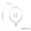 Brincos e colar de renda em forma de gota d'água com zircônia cravejada de diamantes, personalizados, requintados, corrente de clavícula da moda, conjunto de joias de luxo leve, de alta qualidade