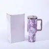 Taza de Hielo Personalizada de Cuarta Generación 40 oz Termo de Acero Inoxidable 304 Gran Capacidad Taza con Popote para Coche Personalizable Venta al por Mayor