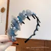 Diadema de estilo de cabello para la frente de caña alta 2026, versátil con dientes para un agarre antideslizante, diadema para lavarse la cara, colección de accesorios para el cabello para mujeres